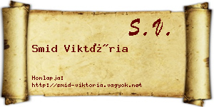 Smid Viktória névjegykártya